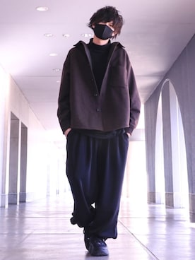 「春めきシューズ」｜「アイテム（その他アウター）」を使った、TJさん（メンズ・177cm）の春コーディネート