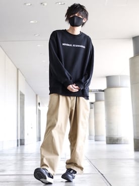 「CREARE -LINO-（クレアーレリノ）のアイテム（スウェット）」を使った、TJさん（メンズ・177cm）の春コーディネート