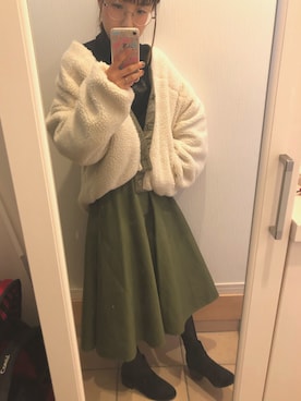 「アイテム（ブルゾン）」を使った、Mika ☆さん（レディース・156cm・30代）の冬コーディネート