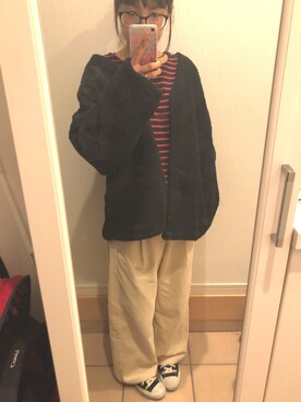 「アイテム（ブルゾン）」を使った、Mika ☆さん（レディース・156cm・30代）の冬コーディネート