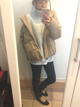 「アイテム（ブルゾン）」を使った、Mika ☆さん（レディース・156cm・30代）の冬コーディネート