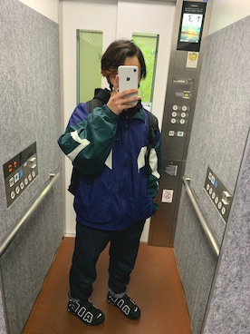 「NIKE（ナイキ）のアイテム（ナイロンジャケット）」を使った、かずやですさん（メンズ・165cm・20代）の冬コーディネート