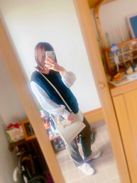 「Alphabets alphabet（アルファベッツアルファベット）のアイテム」を使った、おりさんさん（レディース・155cm）の冬コーディネート
