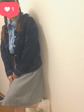 「おさげ」｜「アイテム（ジャケット/アウター）」を使った、hhhaさん（レディース・155cm）の春コーディネート