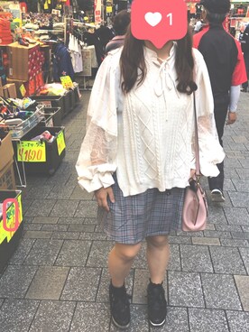「アプレジュール」｜「アイテム（ベスト）」を使った、hhhaさん（レディース・156cm）の秋コーディネート