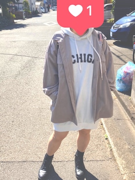 Ingni イング の ロゴチュニックパーカー ワンピース パーカー Wear