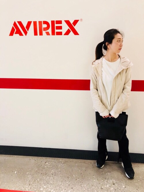 TANAKA使用「AVIREX（【直営店限定】AVIREX/ アヴィレックス/ 2WAY LETHER HAND BAG/ 2ウェイ レザーハンドバッグ）」的時尚穿搭