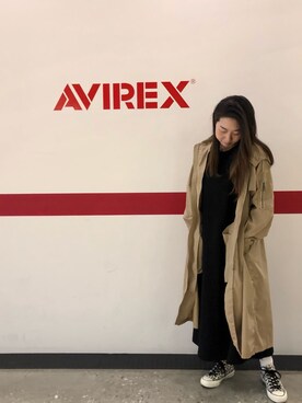 AVIREX（アヴィレックス）のトレンチコートを使った人気ファッション