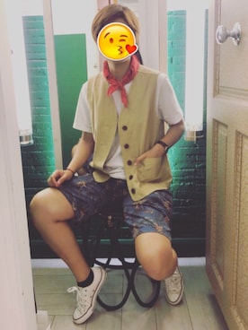 「Levi's（リーバイス）のアイテム（財布/小物）」を使った、 あおさん（レディース・163cm）の夏コーディネート