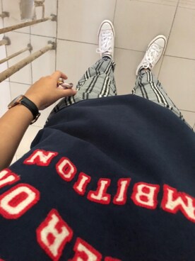 「PULL&BEAR（プルアンドベア）のアイテム（チノパンツ）」を使った、 あおさん（レディース・163cm）の秋コーディネート