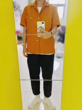 「PULL&BEAR（プルアンドベア）のアイテム（チノパンツ）」を使った、 あおさん（レディース・163cm）の春コーディネート