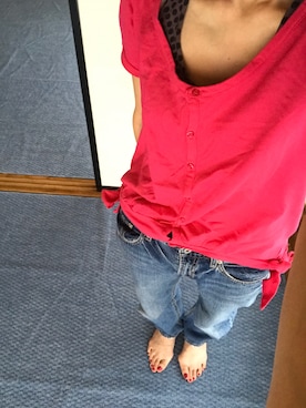 「shuca（シュカ）のアイテム（パンツ）」を使った、rumiruさん（レディース・159cm）の秋コーディネート