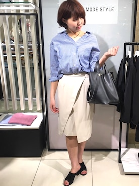 「アイテム（チョーカー）」を使った、NATSUKOさん（レディース・167cm）の春コーディネート