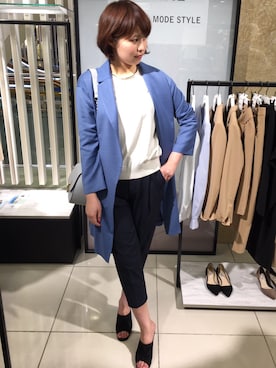 「仕事コーデ」｜「アイテム（トレンチコート）」を使った、NATSUKOさん（レディース・167cm）の春コーディネート