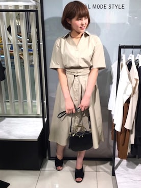 「春ワンピ」｜「アイテム（アクセサリー）」を使った、NATSUKOさん（レディース・167cm）の春コーディネート