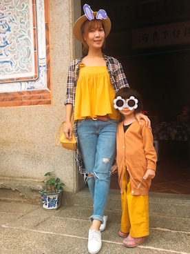 「NET（ネット）のアイテム（フォーマルスーツ/小物）」を使った、Rena Keさん（レディース・168cm）の夏コーディネート