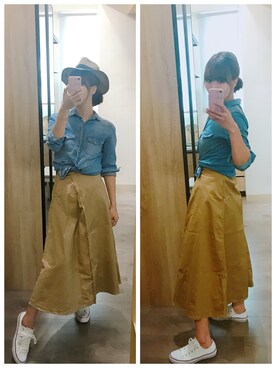 「BRAPPERS（ブラッパーズ）のアイテム」を使った、Rena Keさん（レディース・168cm）の夏コーディネート