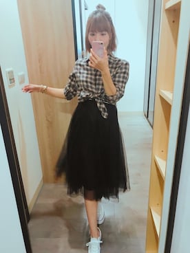 「PAZZO」｜「アイテム（アクセサリー）」を使った、Rena Keさん（レディース・168cm）の夏コーディネート