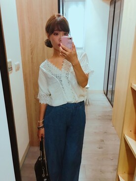 「lady」｜「アイテム（アクセサリー）」を使った、Rena Keさん（レディース・168cm）の夏コーディネート