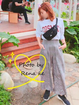 「腰包」｜Rena Keさん（レディース・168cm）の秋コーディネート