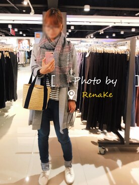 「PAZZO」｜「アイテム（ジャケット/アウター）」を使った、Rena Keさん（レディース・168cm）の冬コーディネート