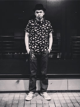 「PROVIDERのアイテム」を使った、Yu Shuo Changさん（メンズ・180cm）の春コーディネート
