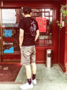 「PROVIDERのアイテム」を使った、Yu Shuo Changさん（メンズ・180cm）の春コーディネート
