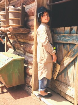 「AZUL by moussy（アズールバイマウジー）のアイテム（その他アウター）」を使った、chicaさん（キッズ・140cm）の春コーディネート