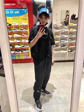 「PUMA（プーマ）のアイテム（帽子）」を使った、szgo さん（メンズ・177cm）の春コーディネート