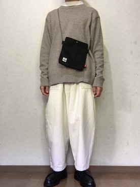 「CHUMS（チャムス）のアイテム（ショルダーバッグ）」を使った、yu1104さん（メンズ・170cm）の春コーディネート