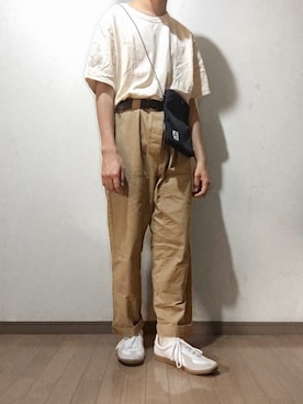 「CHUMS（チャムス）のアイテム（ショルダーバッグ）」を使った、yu1104さん（メンズ・170cm）の夏コーディネート