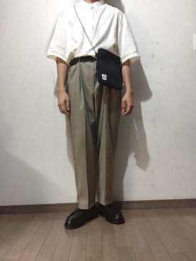 「CHUMS（チャムス）のアイテム（ショルダーバッグ）」を使った、yu1104さん（メンズ・170cm）の夏コーディネート