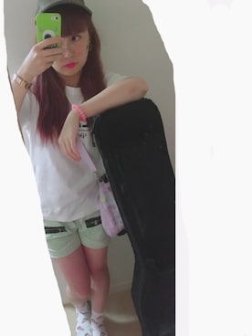 「DEVILOCK（デビロック）のアイテム（トップス）」を使った、あじじまあじこさん（レディース・153cm）の夏コーディネート