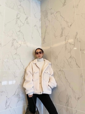 「FENDI」｜「アイテム（ブルゾン）」を使った、sayakaさん（レディース・166cm）の冬コーディネート