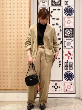 「2021春新作」｜「アイテム（ジャケット/アウター）」を使った、coen ジマティさん（レディース・160cm）の春コーディネート