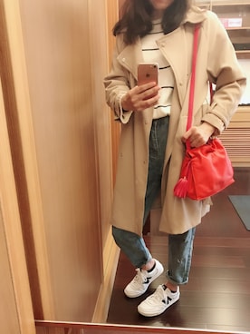 「STARMIMI（スターミミ）のアイテム（ジャケット/アウター）」を使った、Olive さん（レディース・165cm）の春コーディネート
