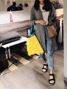 「LOVFEE（ラッフィ）のアイテム（ジャケット/アウター）」を使った、Olive さん（レディース・165cm）の春コーディネート