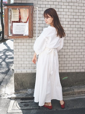「Repetto（レペット）のLILI , BALLERINA / V1790VLUX [Pin up Pink , Scala]（バレエシューズ）」を使った、natsukoakahani さん（レディース・165cm）の春コーディネート
