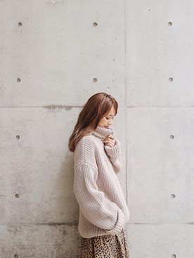 「ボリュームニット」｜「アイテム（ワンピース）」を使った、natsukoakahani さん（レディース・165cm）の秋コーディネート