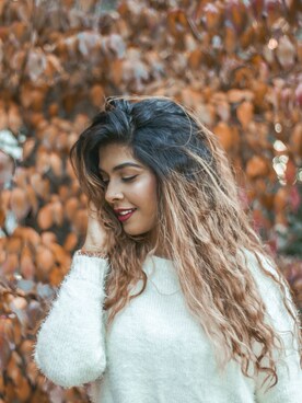 「cashmere」｜Badiya Nighatさん（レディース・170cm）の冬コーディネート