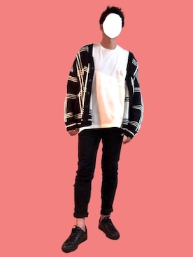 「DHOLIC（ディーホリック）のアイテム」を使った、TEEさん（メンズ・182cm）の春コーディネート