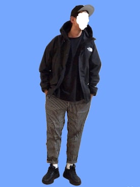「ノースフェイス」｜TEEさん（メンズ・182cm）の春コーディネート