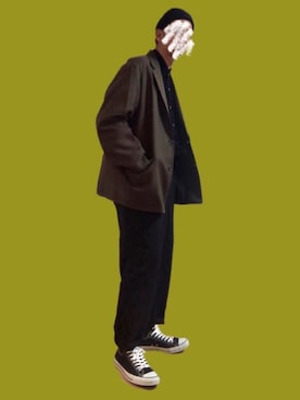 「オーバーサイズジャケット」｜TEEさん（メンズ・182cm）の秋コーディネート