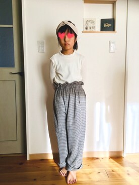 「はだし」｜あいまな1210さん（キッズ・135cm）の秋コーディネート