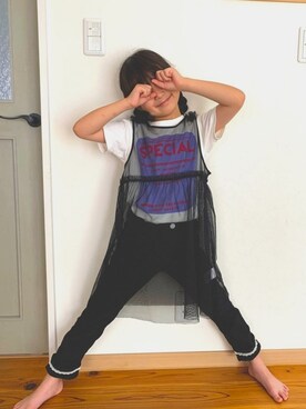「F.O.KIDS（エフオーキッズ）のアイテム（ワンピース/ドレス）」を使った、あいまな1210さん（キッズ・130cm）の夏コーディネート