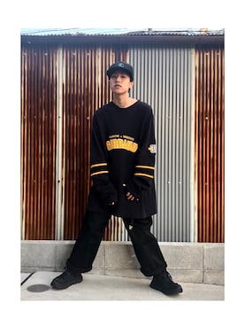 「MARITHE + FRANCOIS GIRBAUD（マリテフランソワジルボー）のアイテム（Tシャツ/カットソー）」を使った、yusan0314さん（メンズ・168cm）の春コーディネート