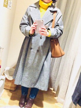 「NANO universe（ナノユニバース）のアイテム（その他アウター）」を使った、Chiemiさん（レディース・154cm）の冬コーディネート