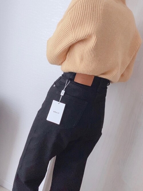 Chiemi使用「CLANE（J/W SLIM STRAIGHT DENIM PANTS）」的時尚穿搭