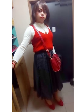 「rps（アールピーエス）のアイテム（ベスト）」を使った、メグミ   ☆海乃  恵さん（レディース・171cm）の春コーディネート