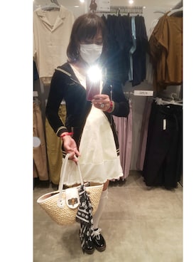 「ニーハイソックス」｜「アイテム（その他）」を使った、メグミ   ☆海乃  恵さん（レディース・171cm）の夏コーディネート